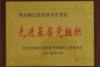 中共开云官方注册地址(中国)有限公司
支部委员会喜获“袍江区先进基层党组织”称号